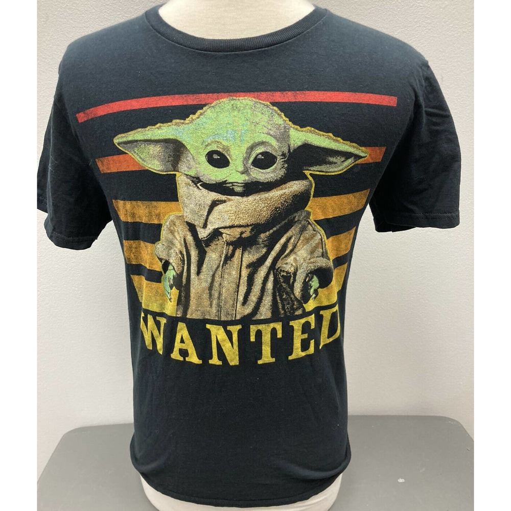 Grogu Star Wars The Mandalorian The Child Baby Yoda Wanted T-Shirt Small Disney